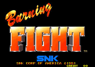 Burning Fight title screen for Neo Geo